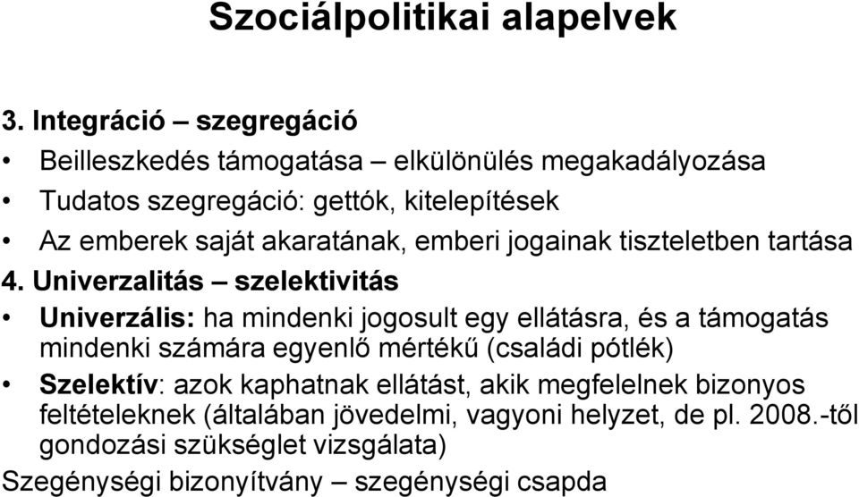 2. Szociálpolitikai alapelvek, technikák és értékek - PDF Ingyenes letöltés