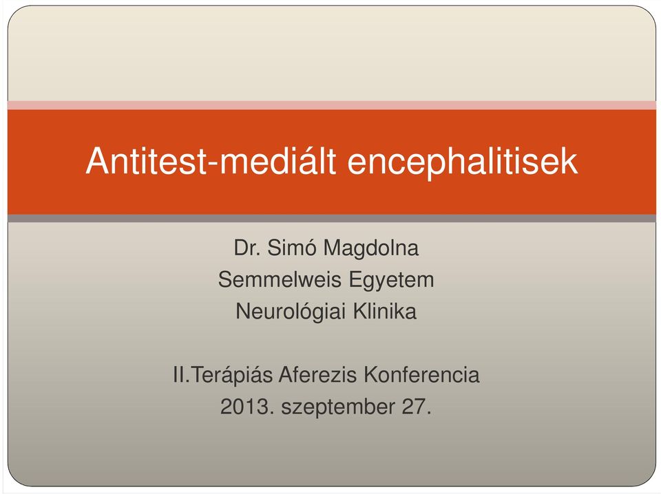 Neurológiai Klinika II.
