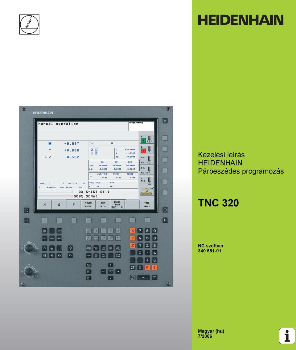 programozás TNC 320 NC