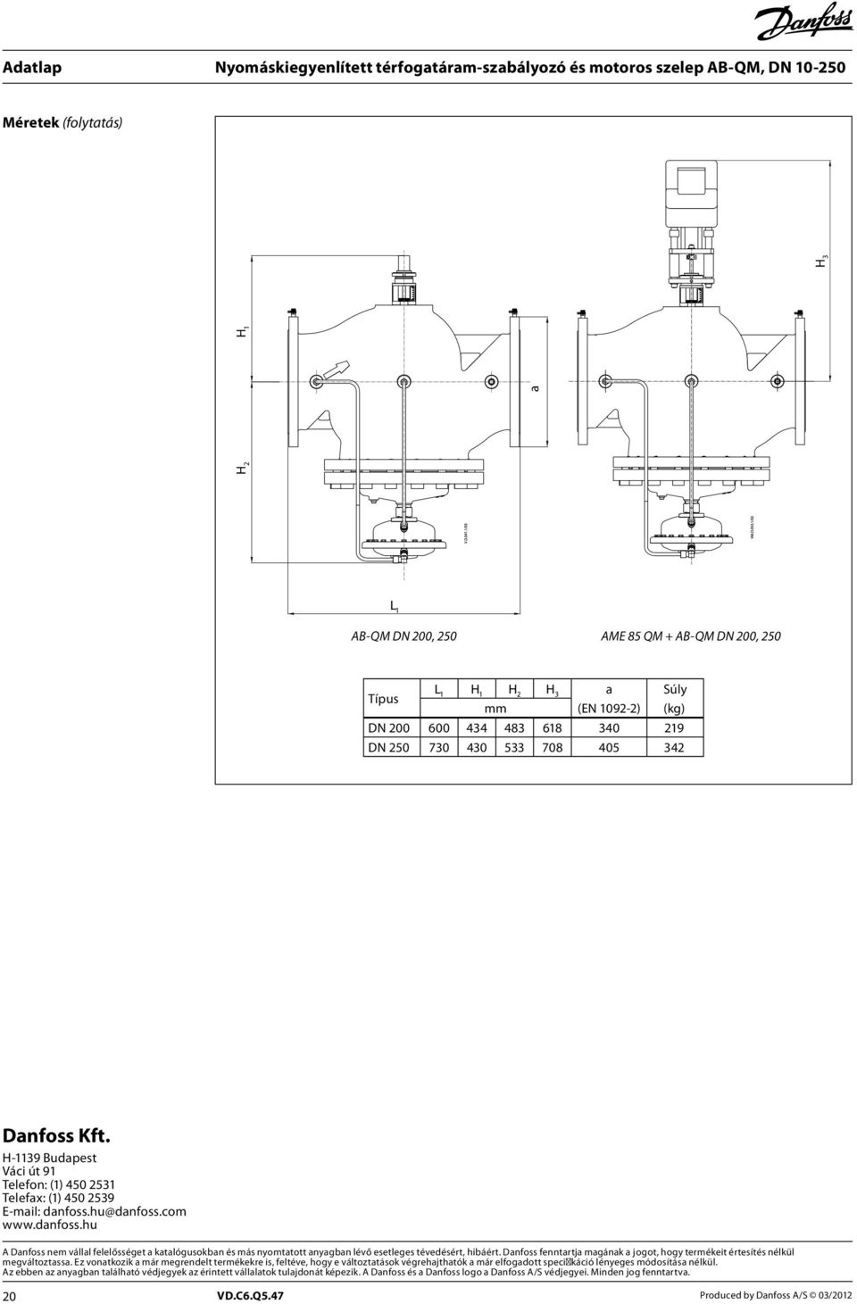 hu@danfoss.com www.danfoss.hu A Danfoss nem vállal felelősséget a katalógusokban és más nyomtatott anyagban lévő esetleges tévedésért, hibáért.