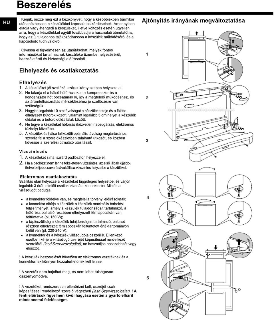 Indesit hűtő használati útmutató