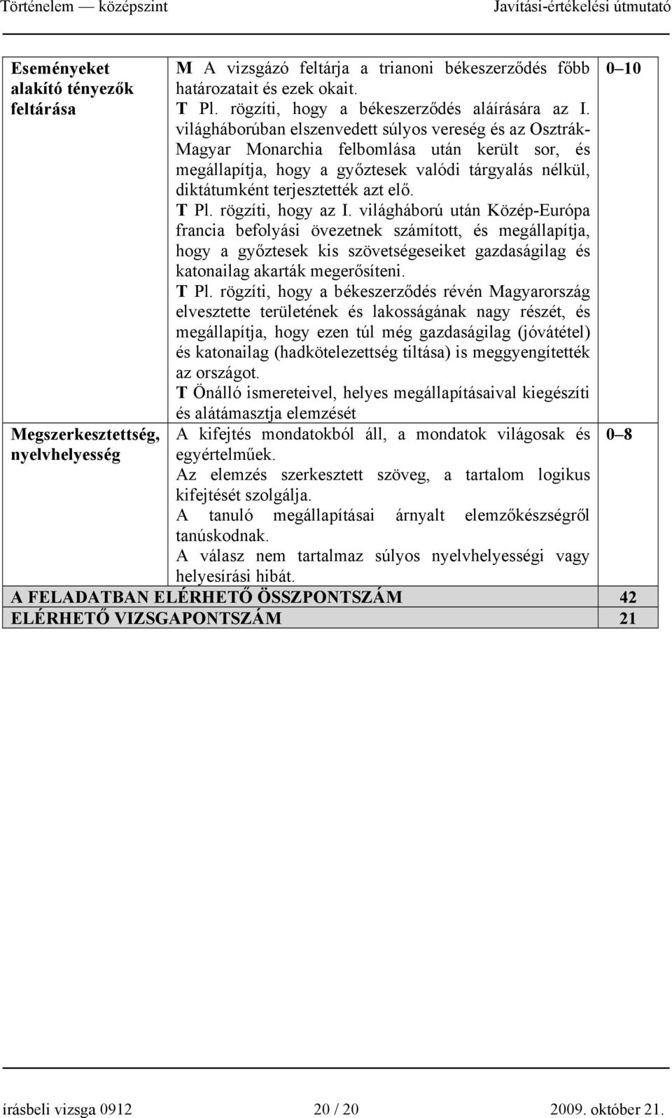 világháborúban elszenvedett súlyos vereség és az Osztrák- Magyar Monarchia felbomlása után került sor, és megállapítja, hogy a győztesek valódi tárgyalás nélkül, diktátumként terjesztették azt elő.