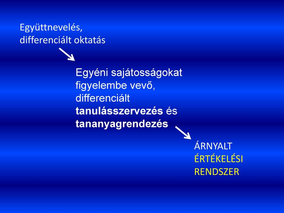 differenciált tanulásszervezés és