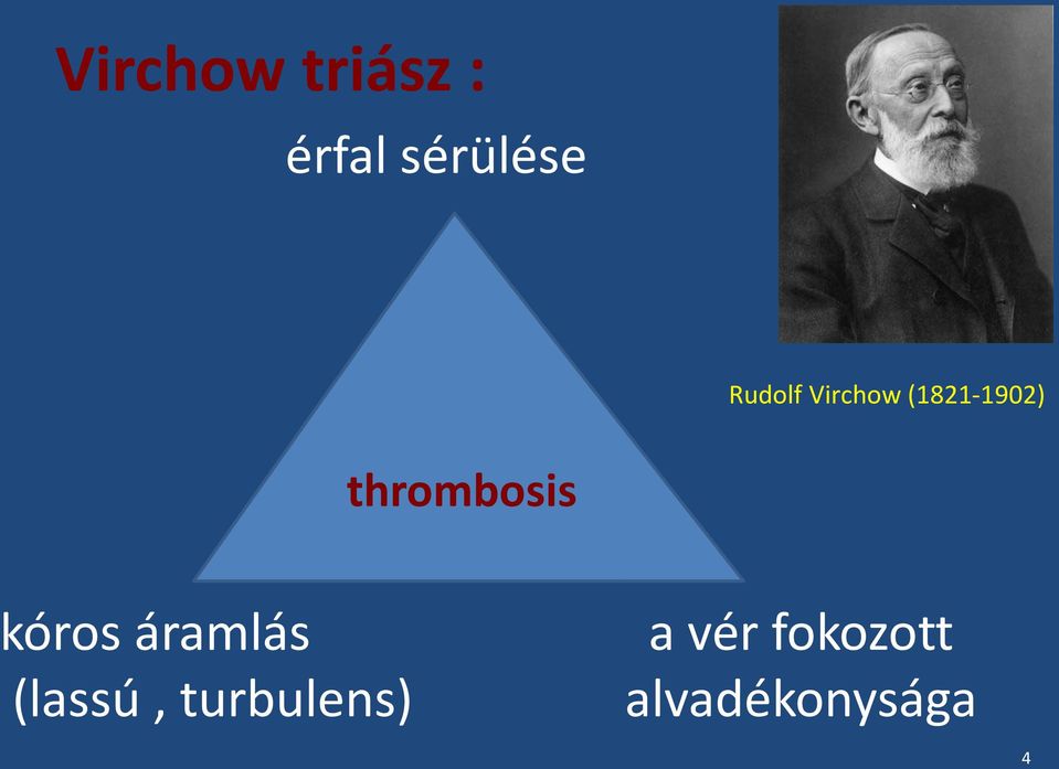 thrombosis kóros áramlás (lassú,