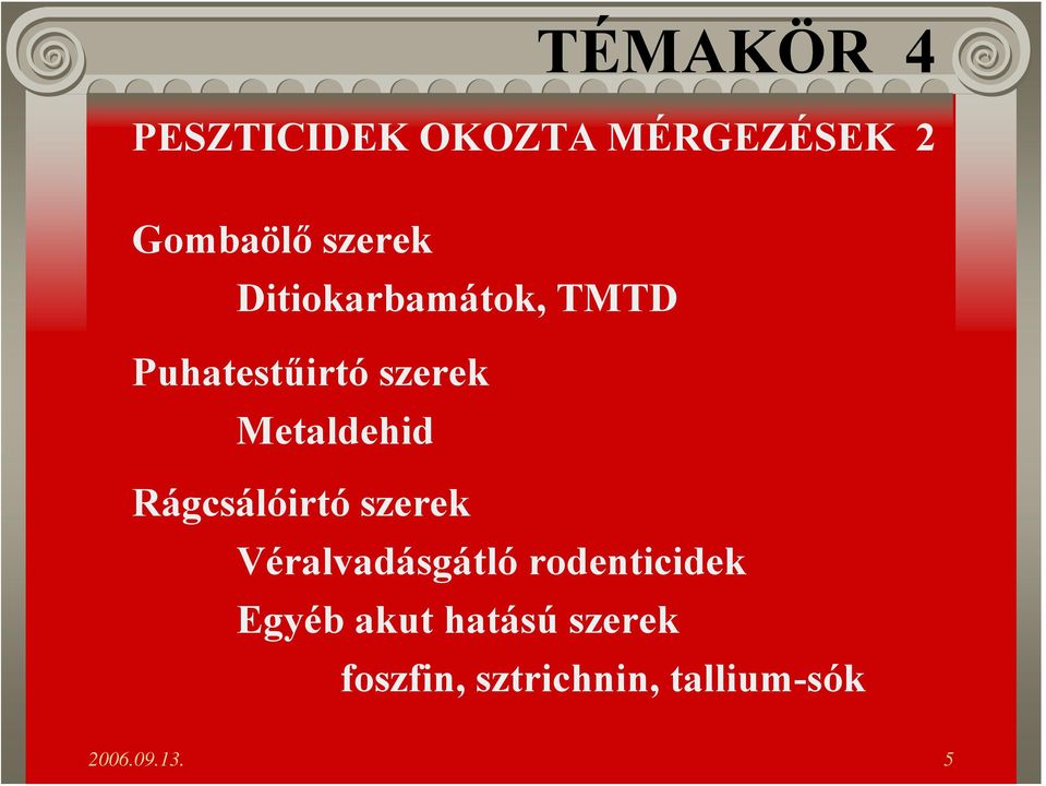 Rágcsálóirtó szerek Véralvadásgátló rodenticidek Egyéb