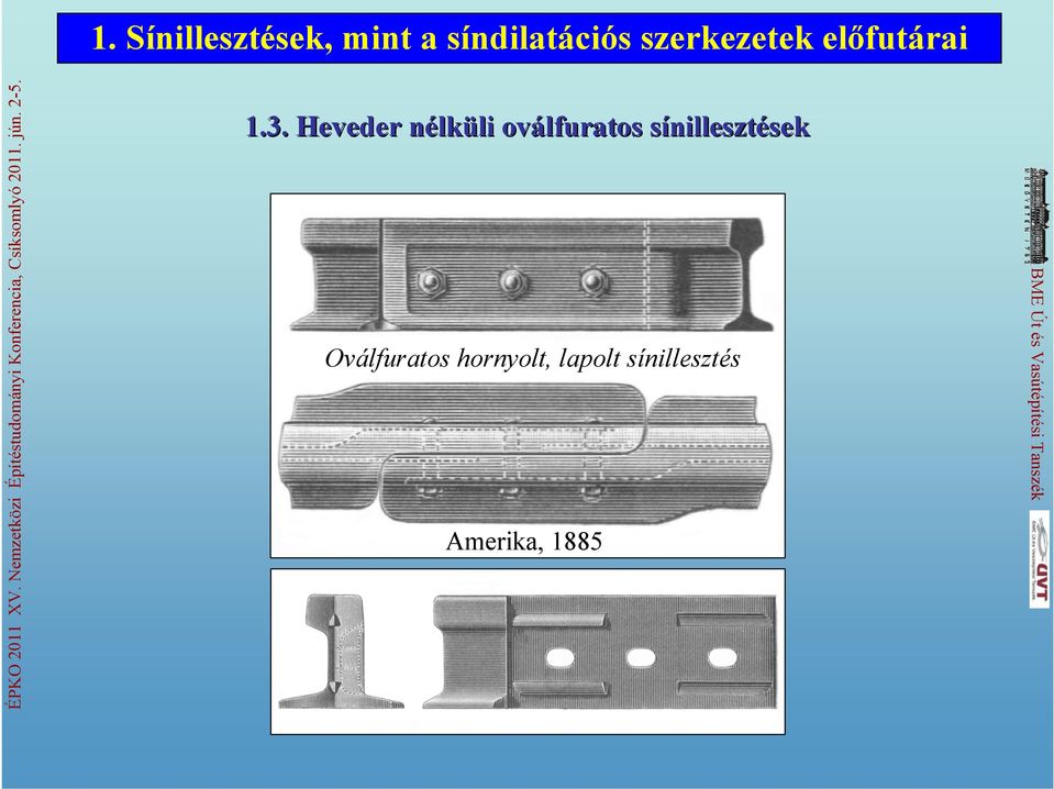 Heveder nélk n lküli li oválfuratos sínilleszt