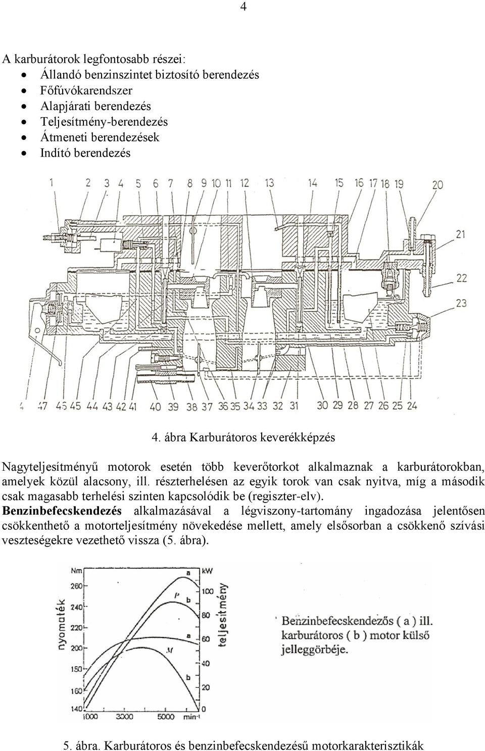 részterhelésen az egyik torok van csak nyitva, míg a második csak magasabb terhelési szinten kapcsolódik be (regiszter-elv).