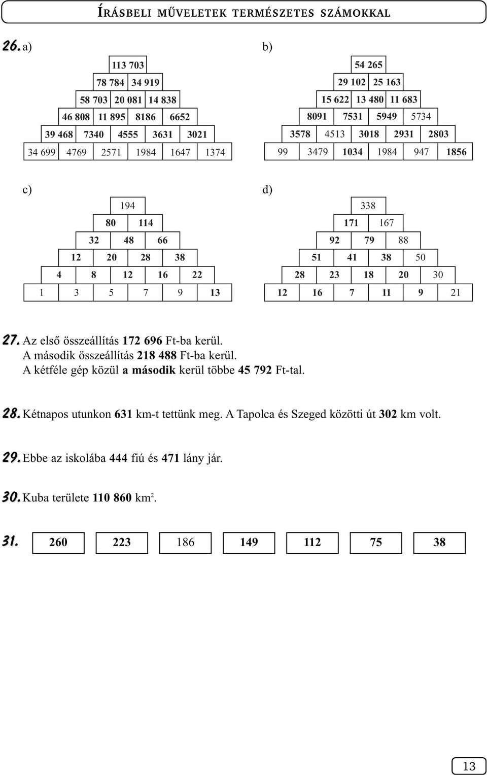 KOMPETENCIA ALAPÚ FELADATGYÛJTEMÉNY MATEMATIKÁBÓL 5. ÉVFOLYAM MEGOLDÁSOK -  PDF Ingyenes letöltés