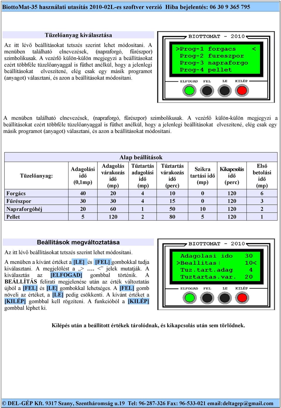 azon a beállításokat módosítani. A menüben található elnevezések, (napraforgó, fűrészpor) szimbolikusak.  azon a beállításokat módosítani.
