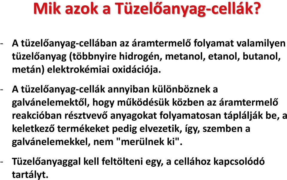 elektrokémiai oxidációja.