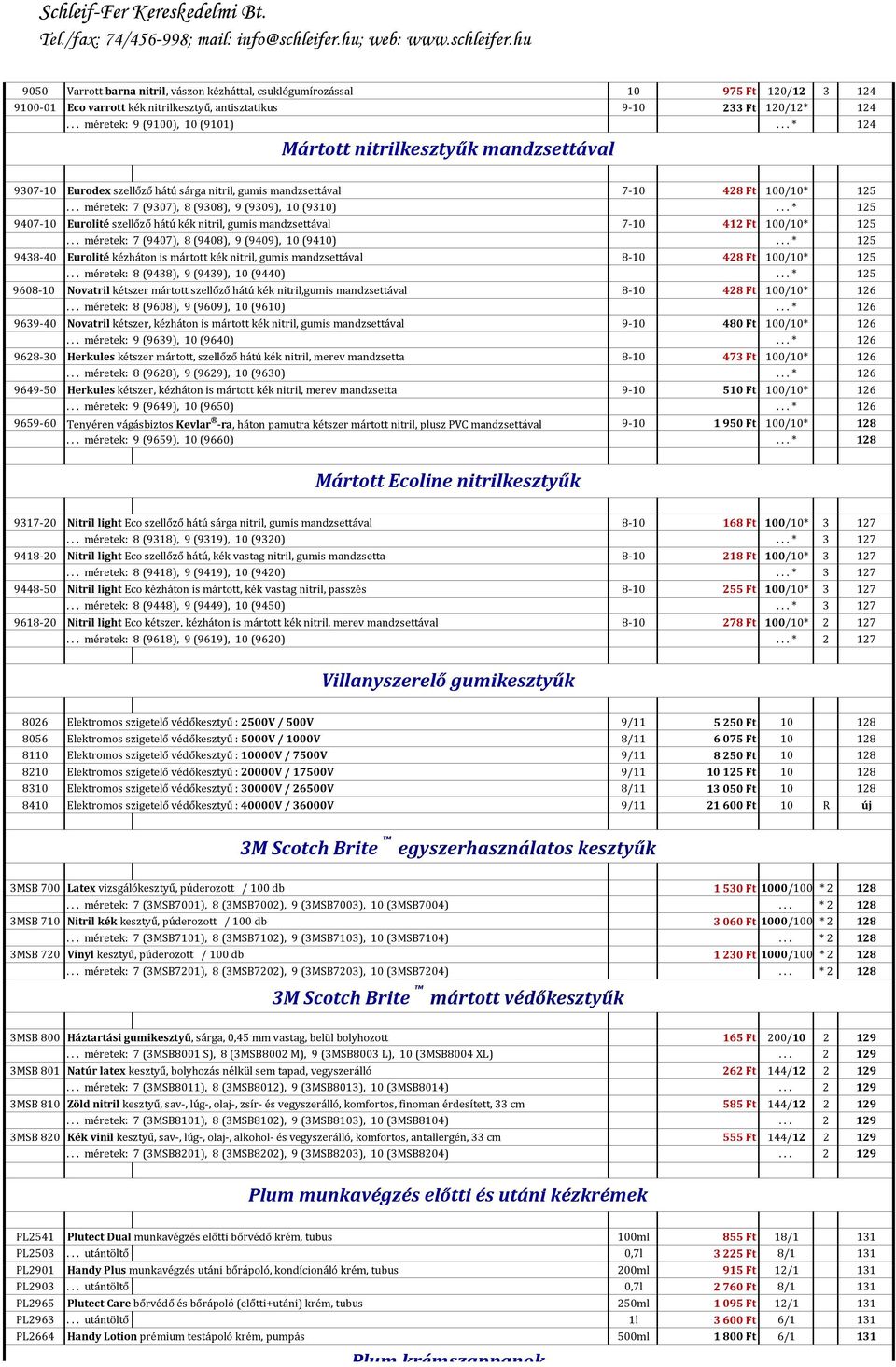 ..* 125 9407-10 Eurolité szellőző hátú kék nitril, gumis mandzsettával 7-10 412 Ft 100/10* 125... méretek: 7 (9407), 8 (9408), 9 (9409), 10 (9410).