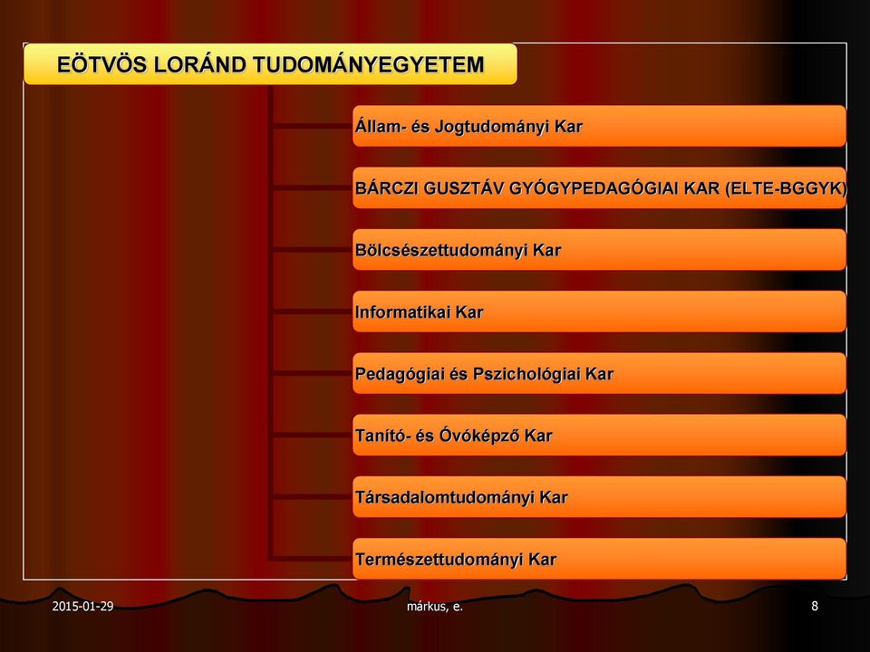 Informatikai Kar Pedagógiai és Pszichológiai Kar Tanító- és