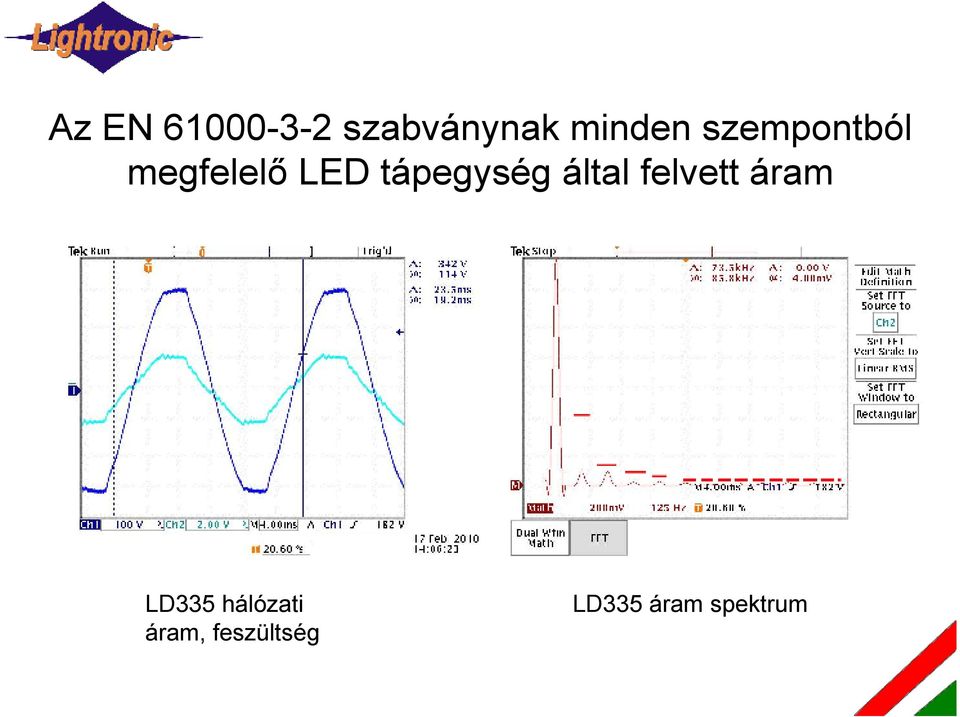 által felvett áram LD335 hálózati