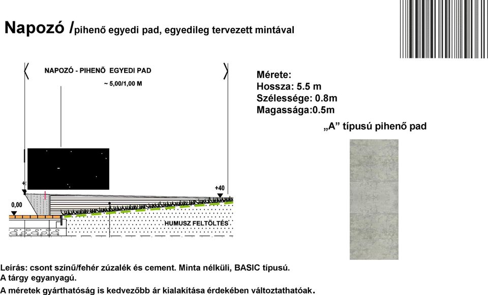 VTCS BETON utcabútorok. LIGET kollekció utcabútor / termékárak - PDF  Ingyenes letöltés