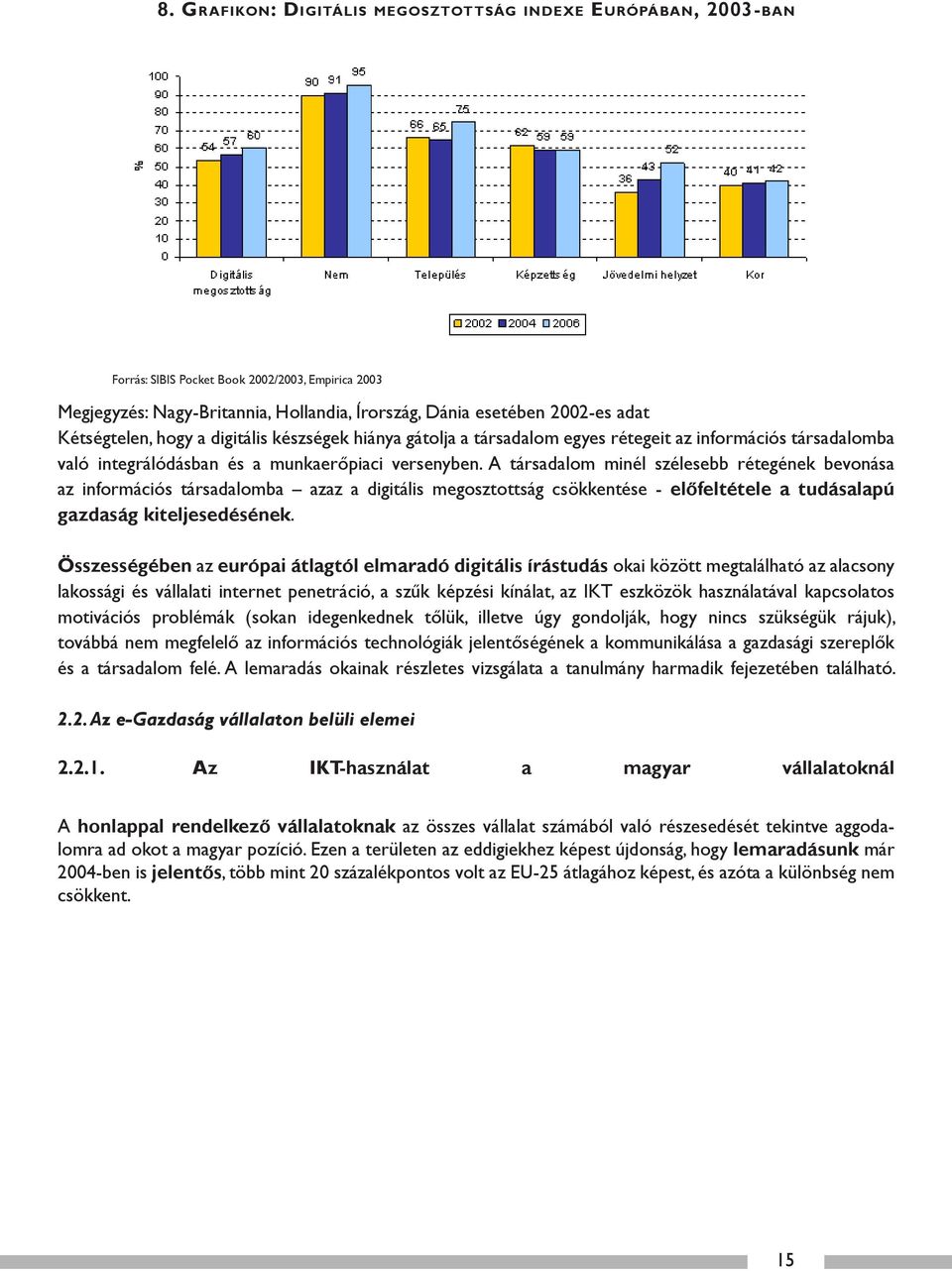 A társadalom minél szélesebb rétegének bevonása az információs társadalomba azaz a digitális megosztottság csökkentése - előfeltétele a tudásalapú gazdaság kiteljesedésének.