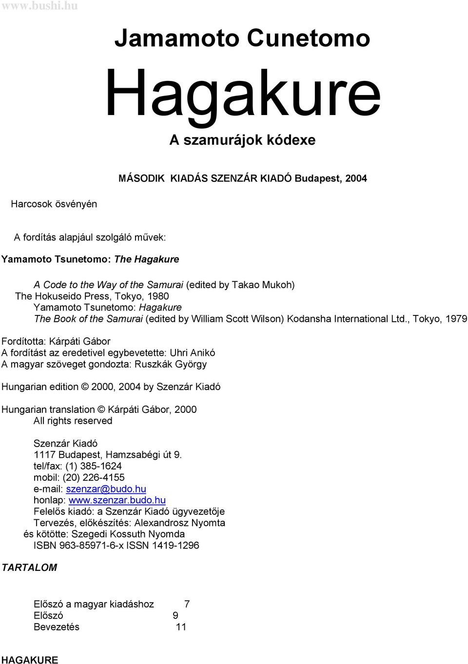 Hagakure A szamurájok kódexe - PDF Ingyenes letöltés