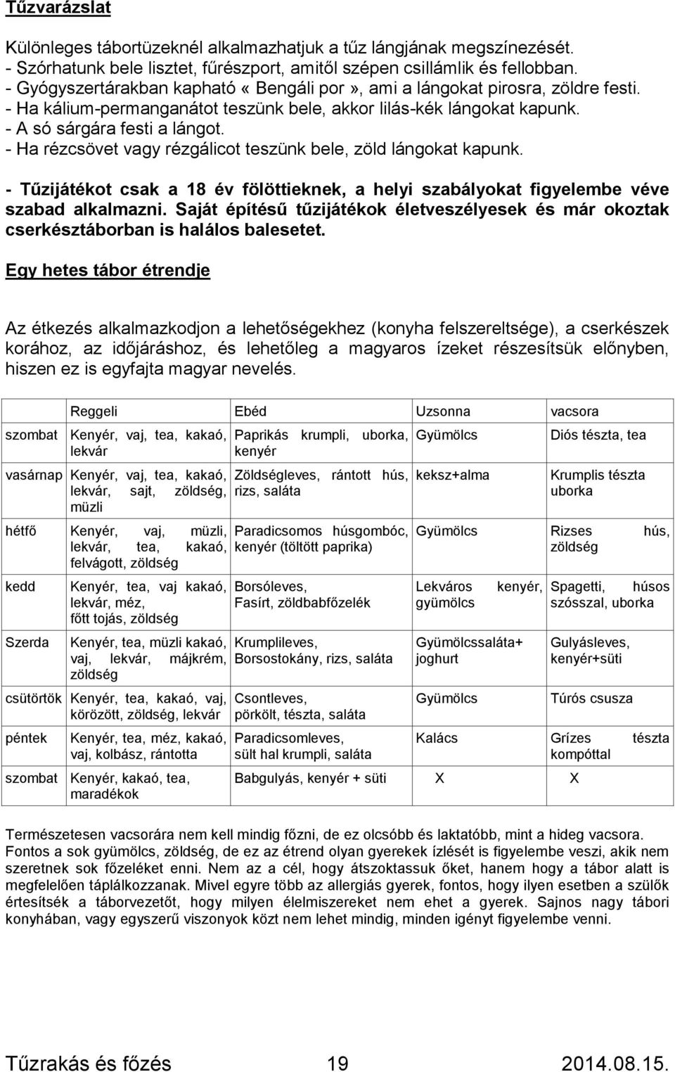 - Ha rézcsövet vagy rézgálicot teszünk bele, zöld lángokat kapunk. - Tűzijátékot csak a 18 év fölöttieknek, a helyi szabályokat figyelembe véve szabad alkalmazni.
