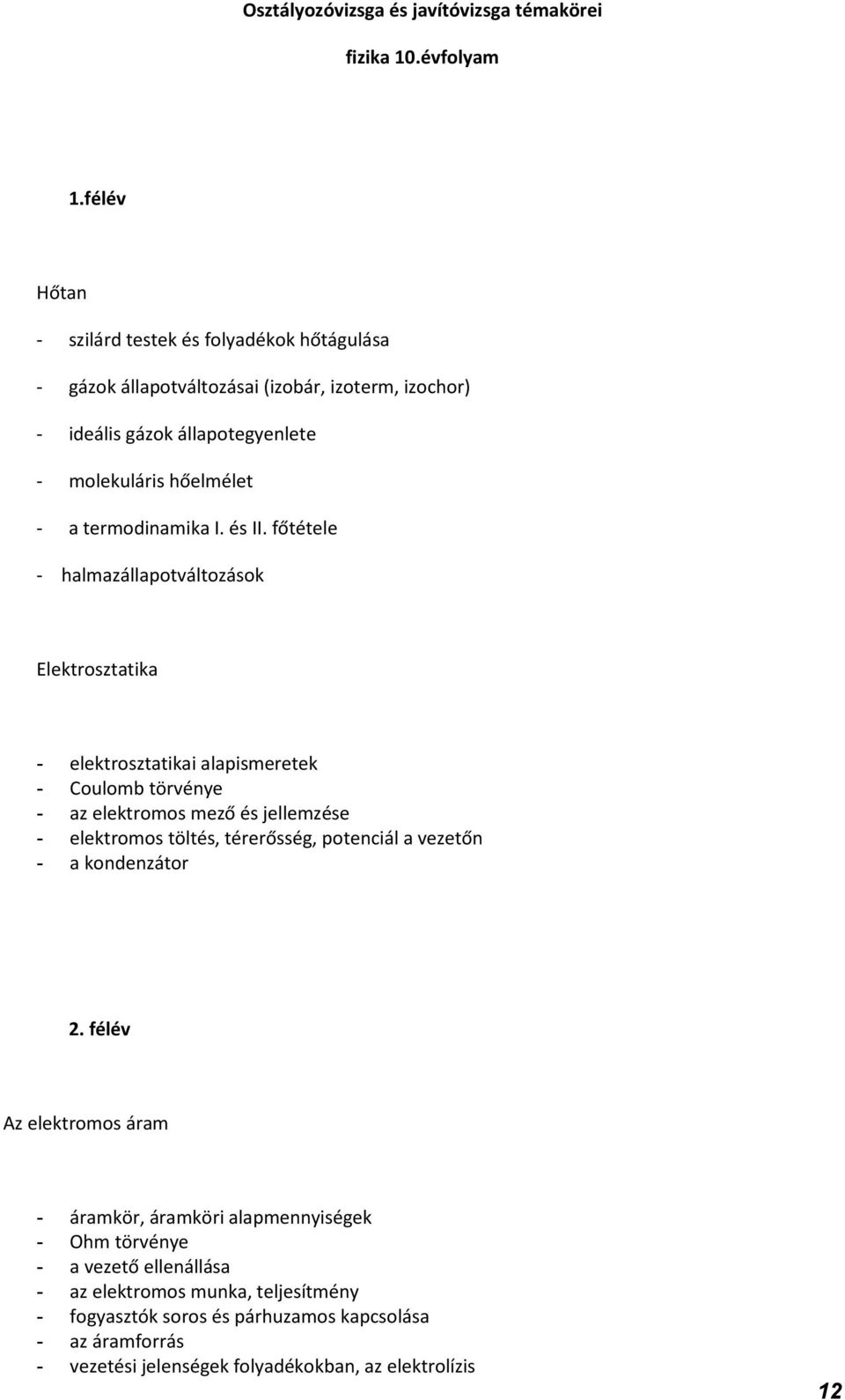termodinamika I. és II.