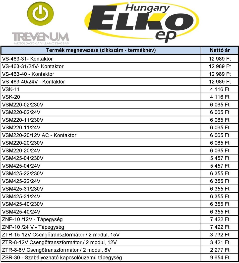 /24 V - Tápegység ZTR-15-12V Csengőtranszformátor / 2 modul, 15V ZTR-8-12V Csengőtranszformátor / 2 modul, 12V ZTR-8-8V Csengőtranszformátor / 2 modul, 8V ZSR-30 - Szabályozható