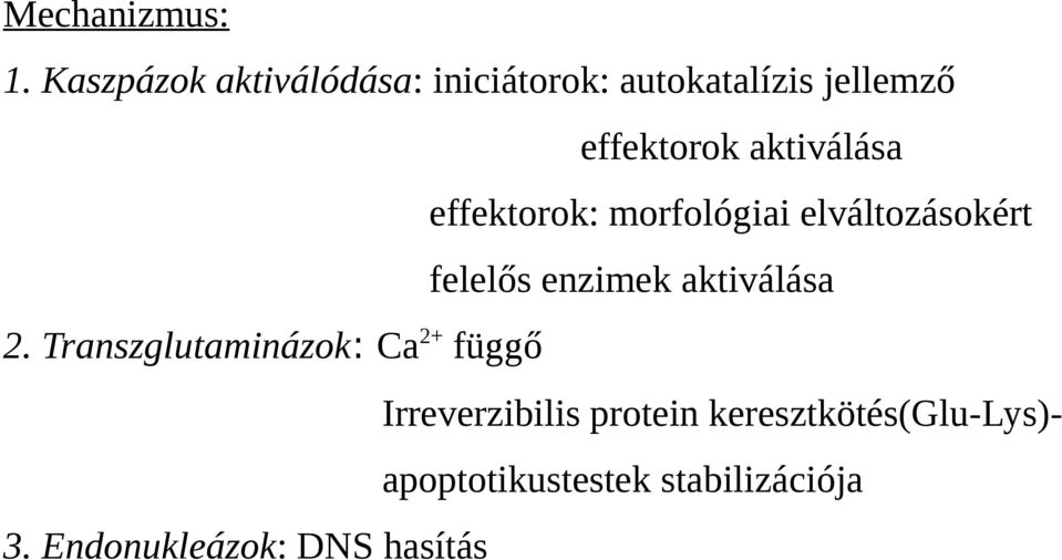 aktiválása effektorok: morfológiai elváltozásokért felelős enzimek