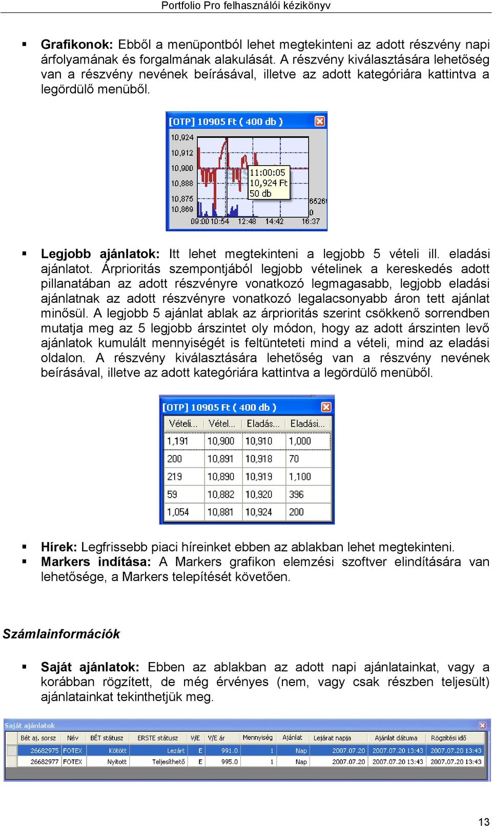 eladási ajánlatot.