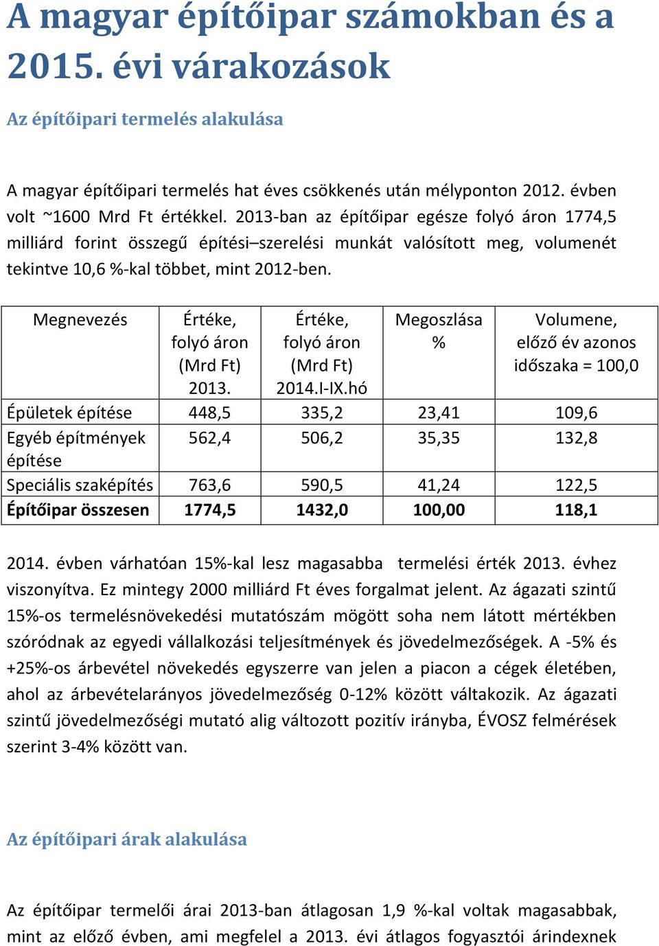 Értéke, (Mrd Ft) 2014.I-IX.