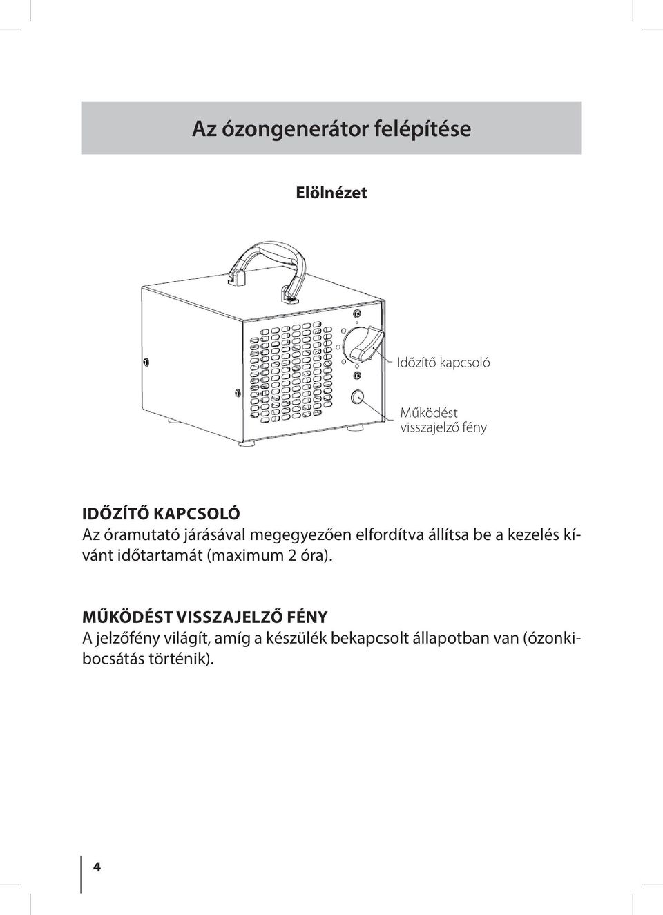 a kezelés kívánt időtartamát (maximum 2 óra).