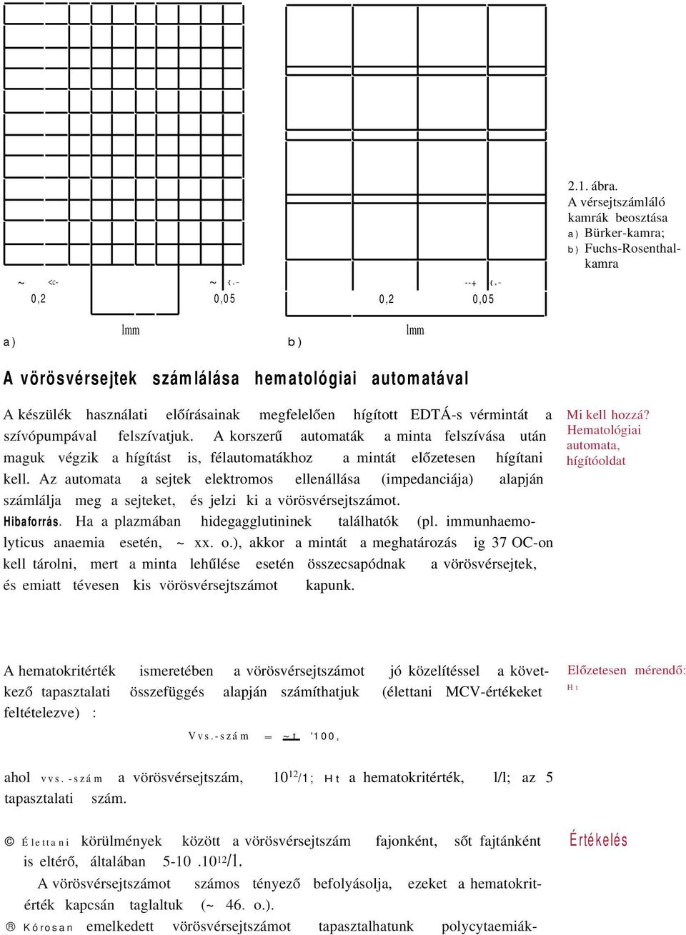 vérmintát a szívópumpával felszívatjuk. A korszerű automaták a minta felszívása után maguk végzik a hígítást is, félautomatákhoz a mintát előzetesen hígítani kell.