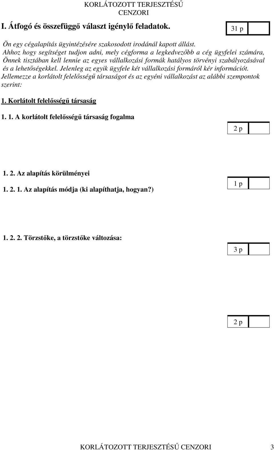 lehetőségekkel. Jelenleg az egyik ügyfele két vállalkozási formáról kér információt.