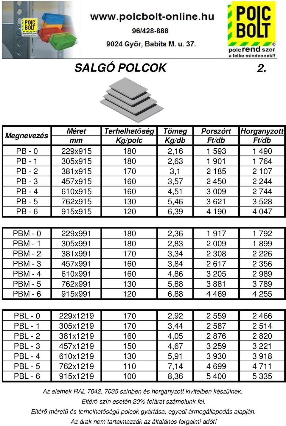 160 3,57 2 450 2 244 PB - 4 610x915 160 4,51 3 009 2 744 PB - 5 762x915 130 5,46 3 621 3 528 PB - 6 915x915 120 6,39 4 190 4 047 PBM - 0 229x991 180 2,36 1 917 1 792 PBM - 1 305x991 180 2,83 2 009 1