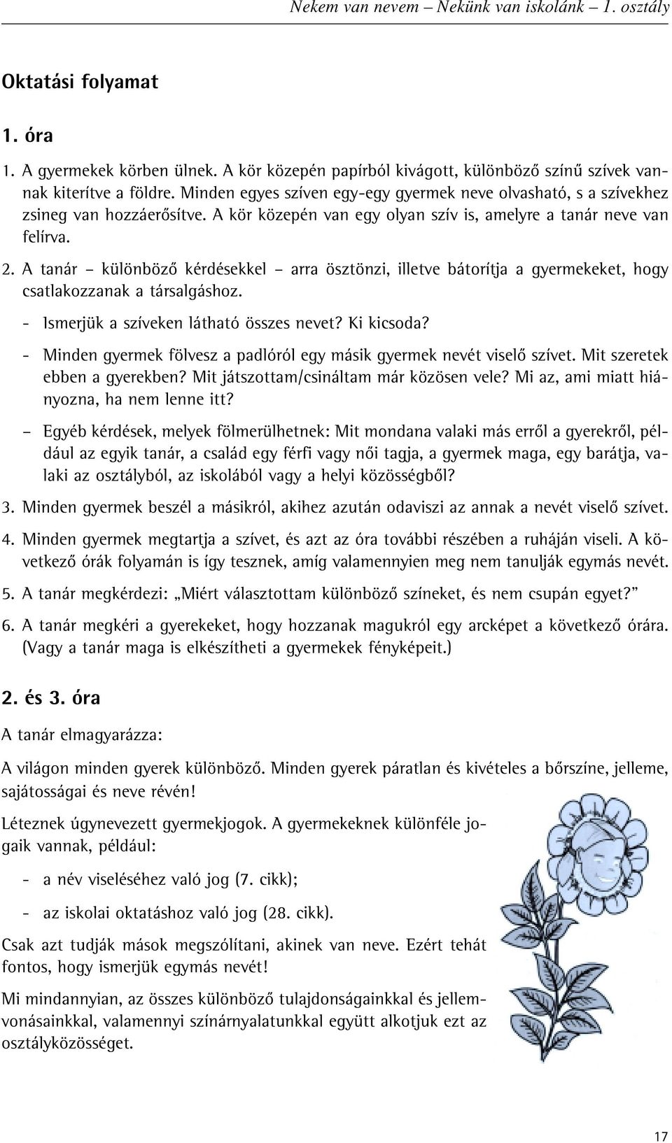 A tanár különbözô kérdésekkel arra ösztönzi, illetve bátorítja a gyermekeket, hogy csatlakozzanak a társalgáshoz. - Ismerjük a szíveken látható összes nevet? Ki kicsoda?