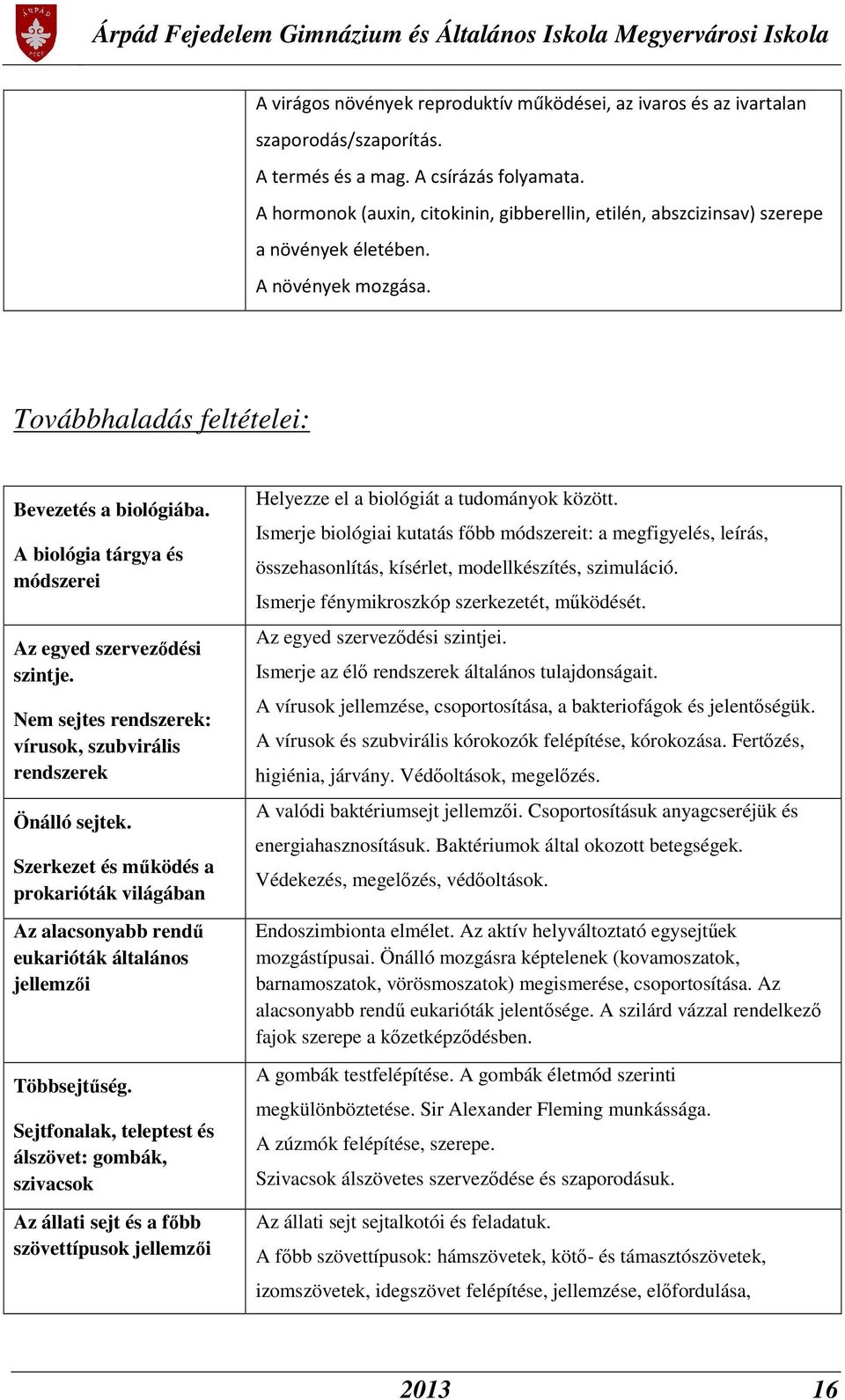 A biológia tárgya és módszerei Az egyed szerveződési szintje. Nem sejtes rendszerek: vírusok, szubvirális rendszerek Önálló sejtek.