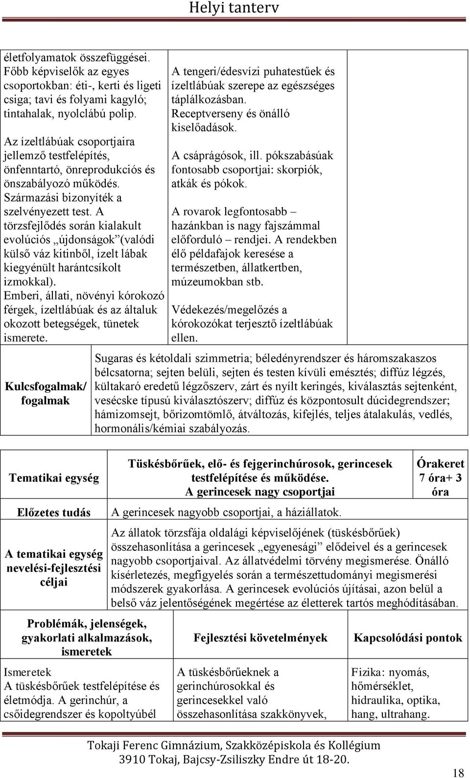 A törzsfejlődés során kialakult evolúciós újdonságok (valódi külső váz kitinből, ízelt lábak kiegyénült harántcsíkolt izmokkal).