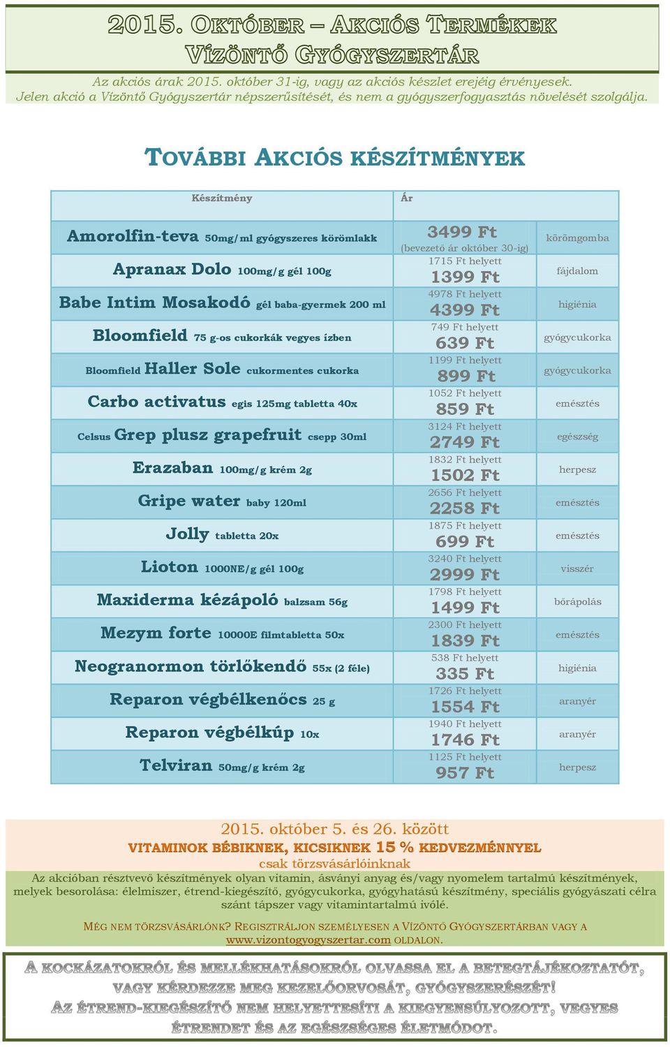 1000NE/g gél 100g Maxiderma kézápoló balzsam 56g Mezym forte 10000E filmtabletta 50x Neogranormon törlőkendő 55x (2 féle) Reparon végbélkenőcs 25 g Reparon végbélkúp 10x Telviran 50mg/g krém 2g Ár