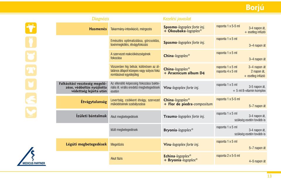 romlásával egyidejűleg China-logoplex + Arsenicum album D4 naponta 4 x 5 ml 3 4 napon át 2 napon át, + esetleg infúzió Falkásítási veszteség megelôzése, védôoltás nyújtotta védettség lejárta után Az