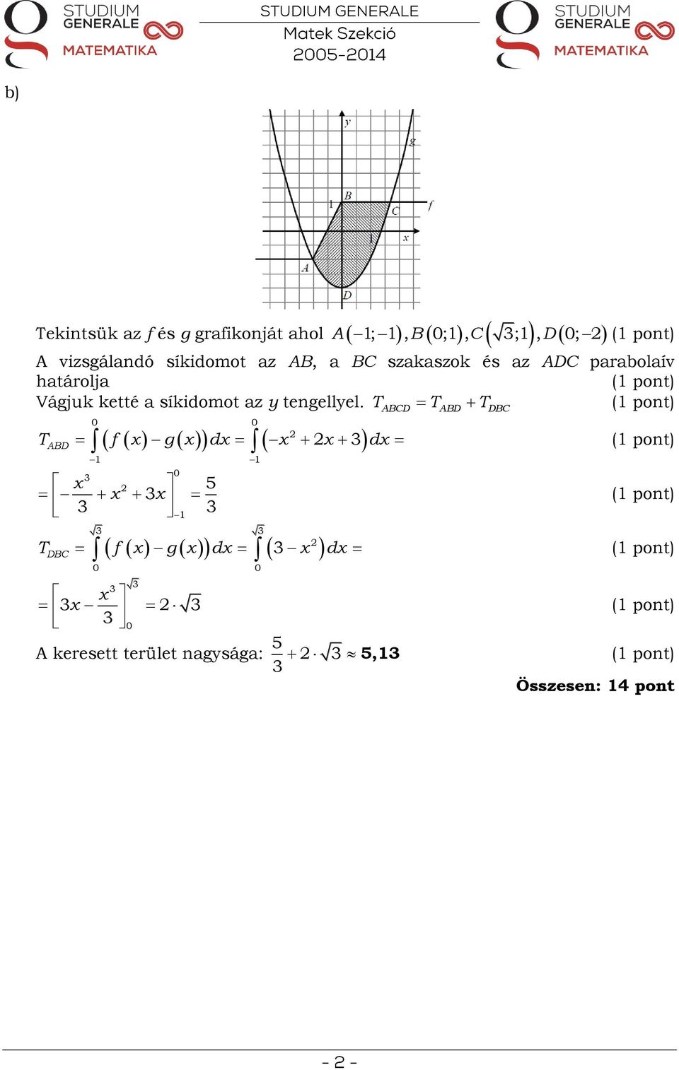 MATEMATIKA ÉRETTSÉGI TÍPUSFELADATOK MEGOLDÁSAI EMELT SZINT Függvények  Analízis - PDF Free Download