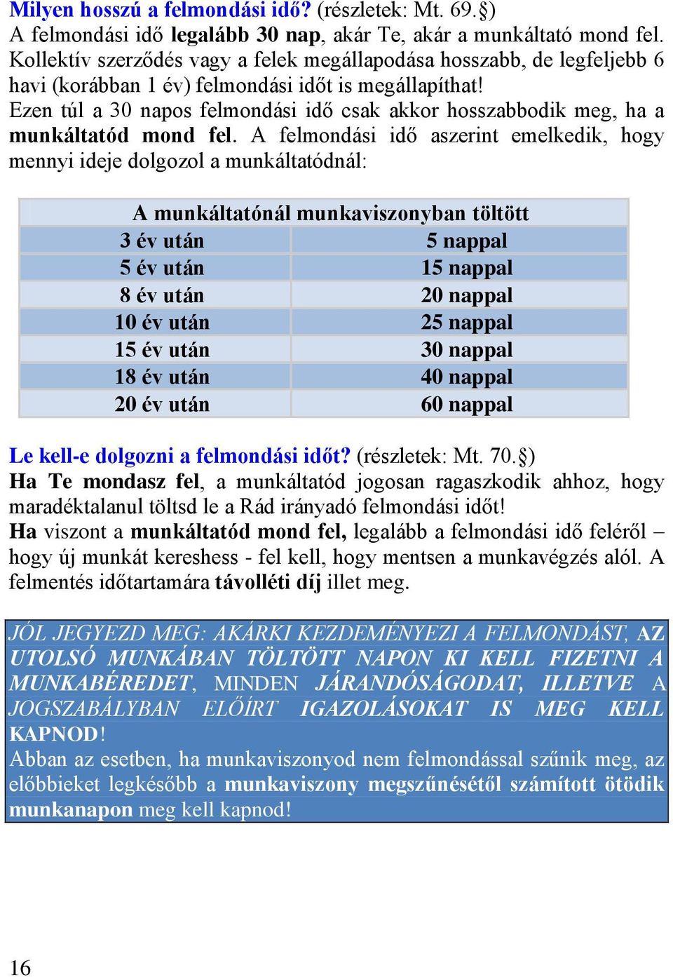 Ezen túl a 30 napos felmondási idő csak akkor hosszabbodik meg, ha a munkáltatód mond fel.