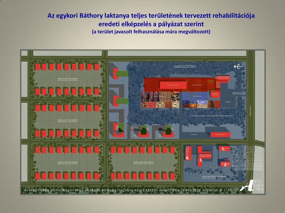 eredeti elképzelés a pályázat szerint (a