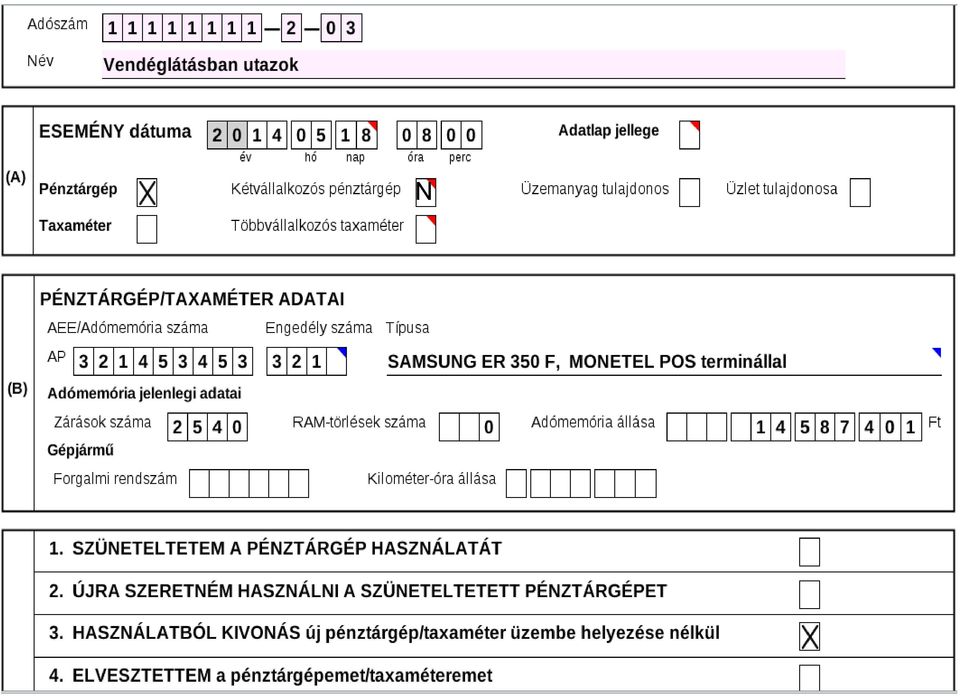 Pénztárgép fölözés mit jelent