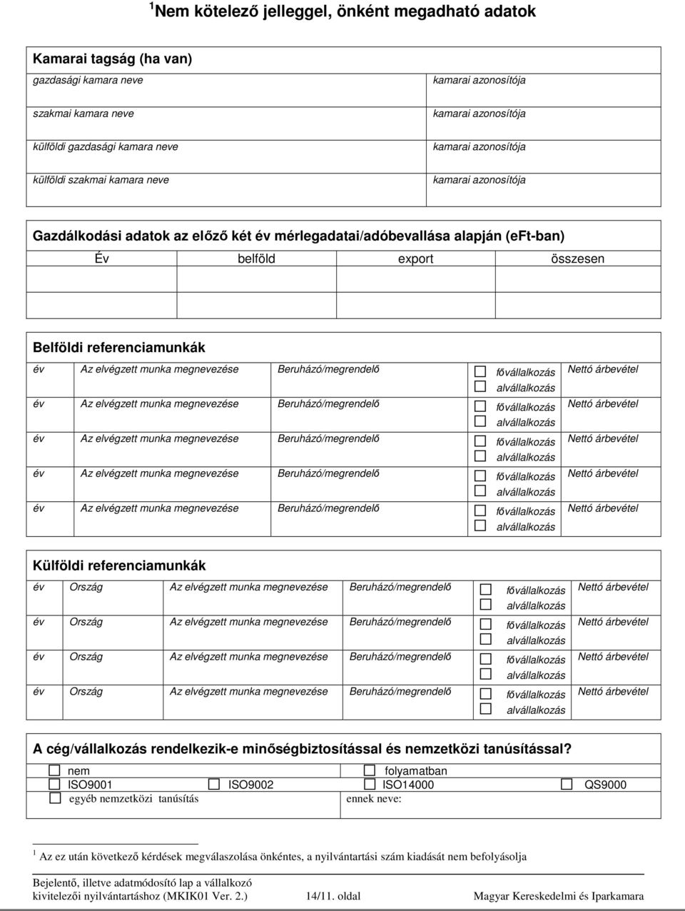 elvégzett munka megnevezése Beruházó/megrendelı fıvállalkozás év Az elvégzett munka megnevezése Beruházó/megrendelı fıvállalkozás év Az elvégzett munka megnevezése Beruházó/megrendelı fıvállalkozás