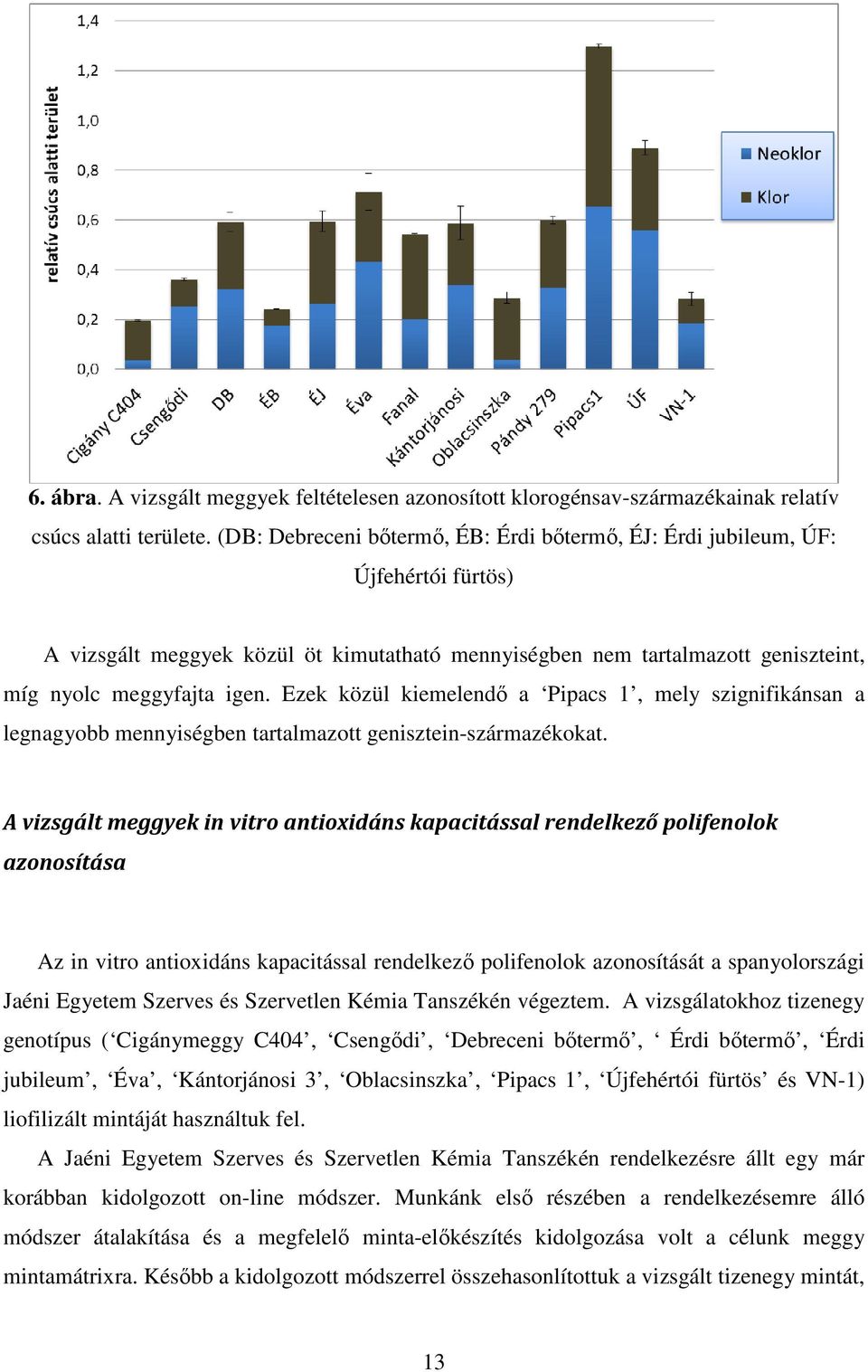 Ezek közül kiemelendı a Pipacs 1, mely szignifikánsan a legnagyobb mennyiségben tartalmazott genisztein-származékokat.
