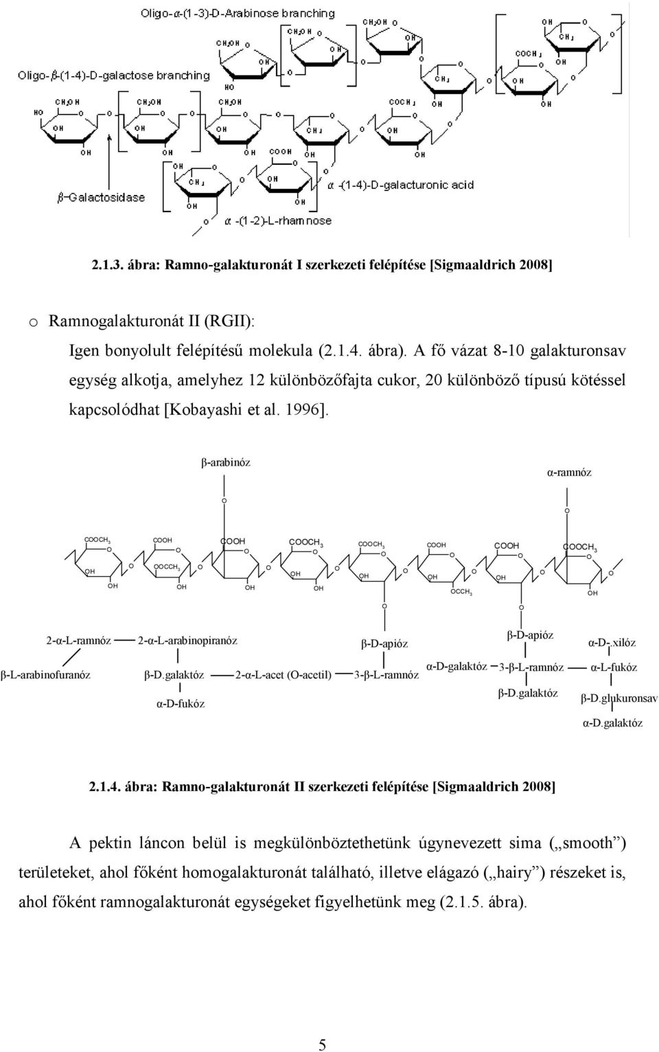 β-arabinóz α-ramnóz CC 3 C CC 3 C CC 3 CC 3 C CC 3 C CC 3 2-α-L-ramnóz 2-α-L-arabinopiranóz β-d-apióz β-d-apióz α-d-.xilóz β-l-arabinofuranóz β-d.