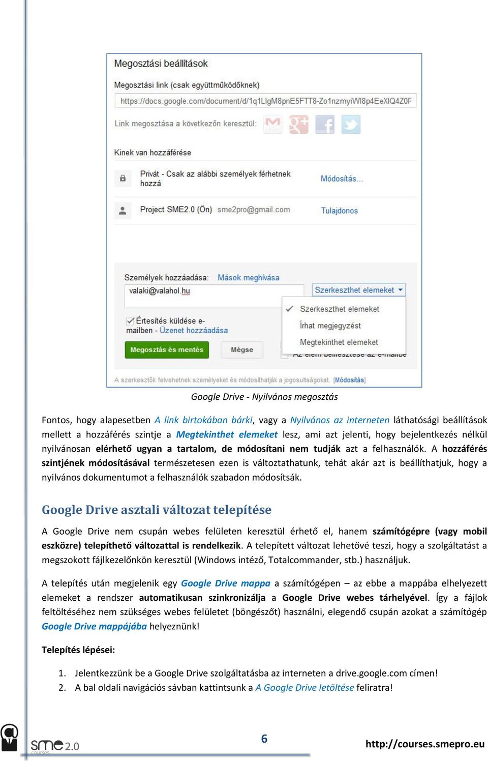 Google Drive használata - PDF Ingyenes letöltés