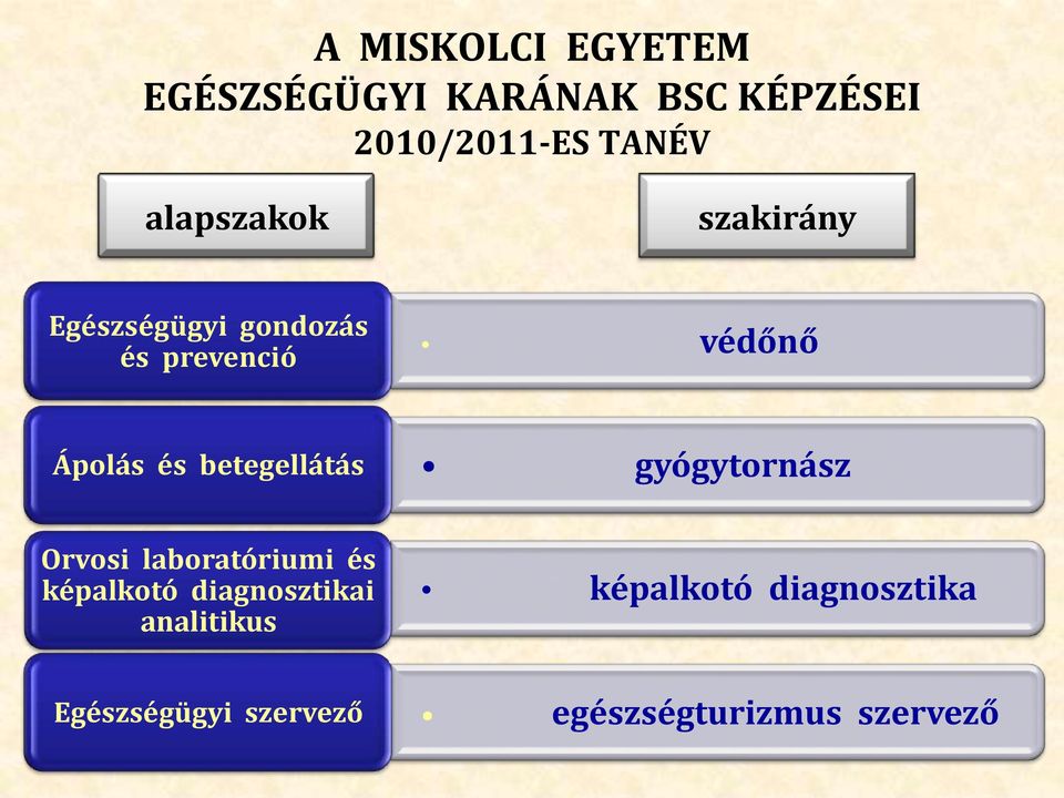 betegellátás gyógytornász Orvosi laboratóriumi és képalkotó diagnosztikai