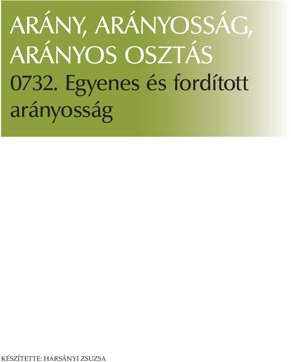 Egyenes és fordított