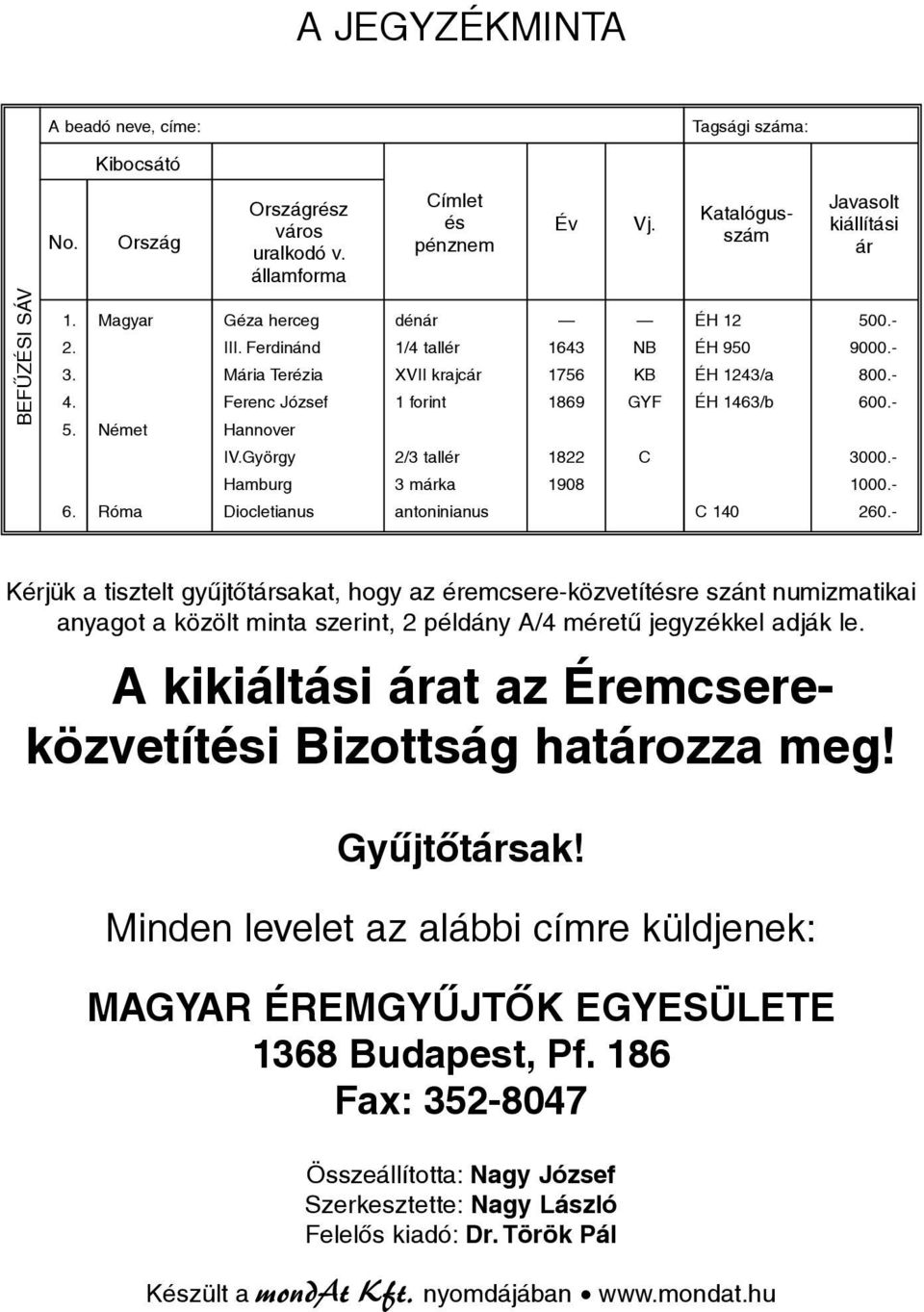 György Hamburg Diocletianus dénár 1/4 tallér XVII krajcár 1 forint 2/3 tallér 3 márka antoninianus 1643 1756 1869 1822 1908 NB KB GYF C ÉH 12 ÉH 950 ÉH 1243/a ÉH 1463/b C 140 500.- 9000.- 800.- 600.