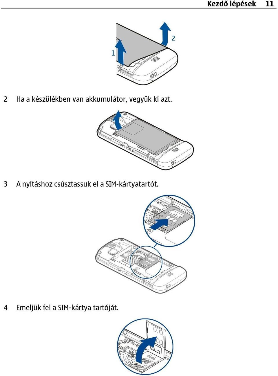 3 A nyitáshoz csúsztassuk el a