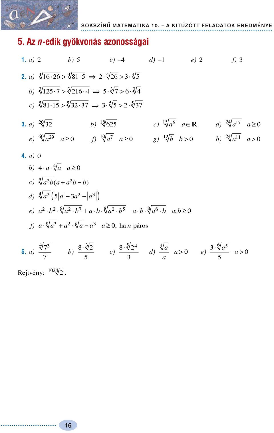 Sokszínû matematika 10. A KITÛZÖTT FELADATOK EREDMÉNYE - PDF Free Download