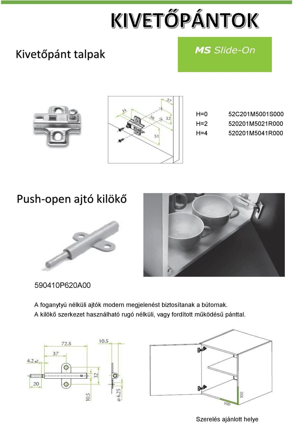 ajtók modern megjelenést biztosítanak a bútornak.