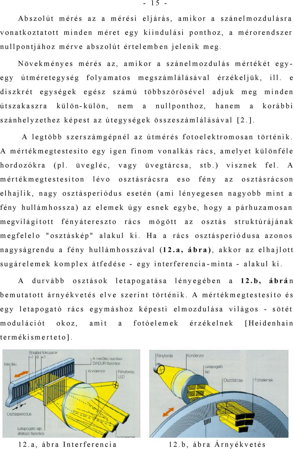 e diszkrét egységek egész számú többszörösével adjuk meg minden útszakaszra külön- külön, nem a nullponthoz, hanem a korábbi szánhelyzethez ké pest az útegységek összeszámlálásával [ 2.].
